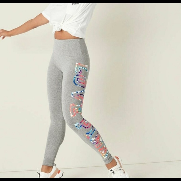 PINK Victoria's Secret Pants - ❤️VS-PINK - Grey High-Waist Cotton Leggings